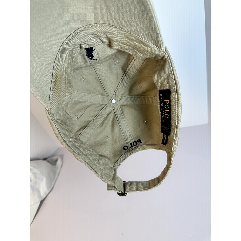 Ralph Lauren Cotton Baseball Caps Bundle of 3 White Tan Black Embroidered Logo - Picture 11 of 16